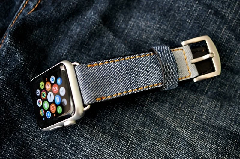 Handmade Jean Original Strap incl. Lugs Adapter for Apple Watch (or Apple Watch Sport) 42mm or 38mm – image 2
